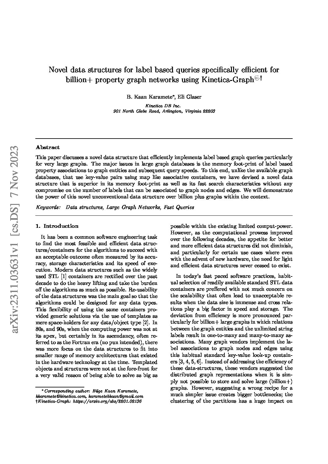 Novel data structures for label based queries specifically efficient for billion+ property graph networks